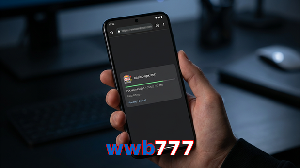 Main screen of Wwb777 apk page for PK players